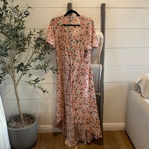 Show Me Your MuMu Floral Peach Maxi Dress